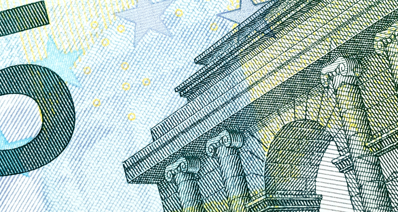 Five euro note close-up